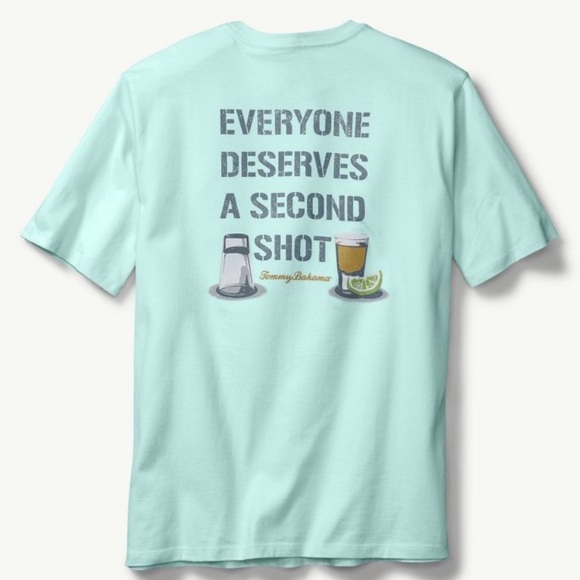 Tommy Bahama Other - Tommy Bahama T-Shirt "Everyone Deserves A Second Shot" with flaw